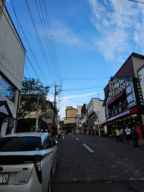 노보리베츠 온천 거리 상점가 풍경